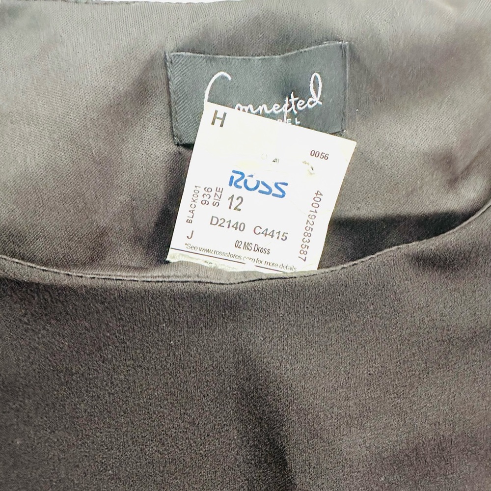Connected Apparel Black Midi Dress Size 12 - Picture 5 of 10